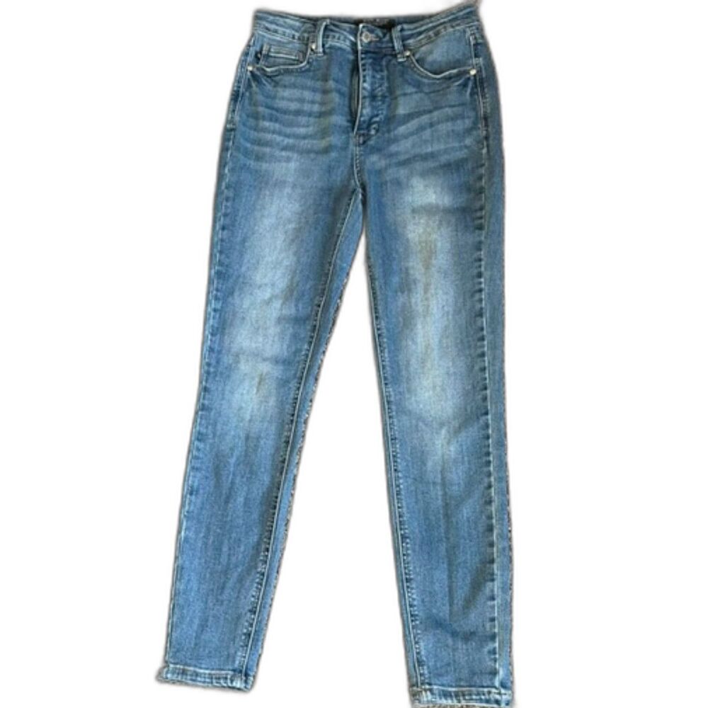 Judy Blue High Rise Stretch Tummy Control Skinny Jeans Medium Wash Denim Sz 7/28